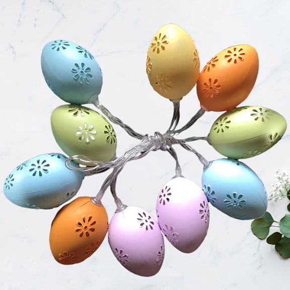Minkissy 1 Set of Decorative String Lights Assorted Color Energy Saving Lights for Easter Events
