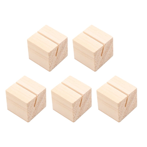 Minkissy 10-Pack Handmade Wooden Square Picture Holders for Personal Use, Photo Display Frames, Desk and Wall Decor