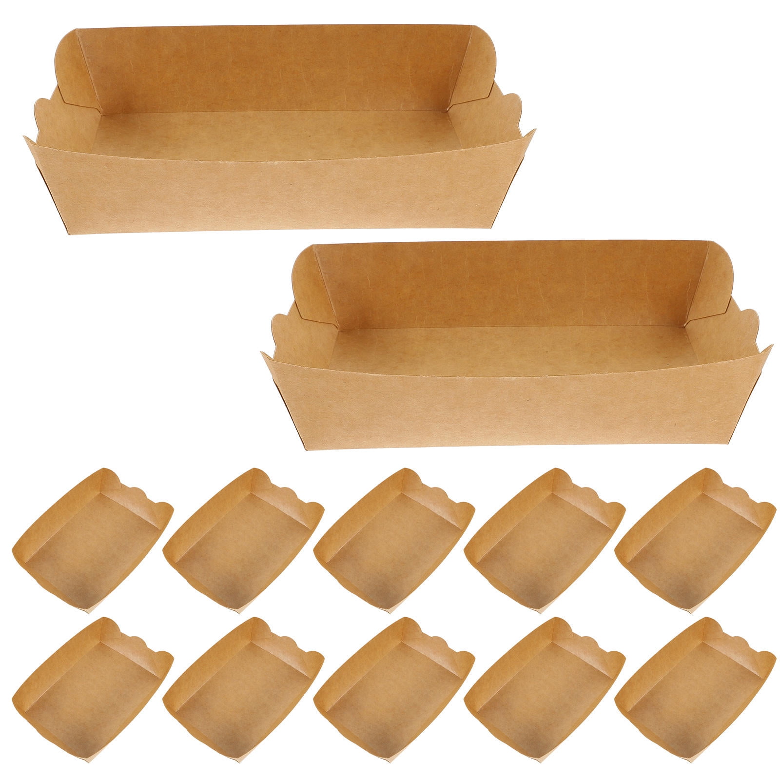 Minkissy 100Pack Open Design Oil Proof Paper Food Boats for Fast Food ...