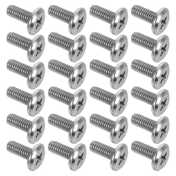 Minkissy 100Pcs Flat Head Machine Screws Carbon Steel For Furniture Assembly Home Use