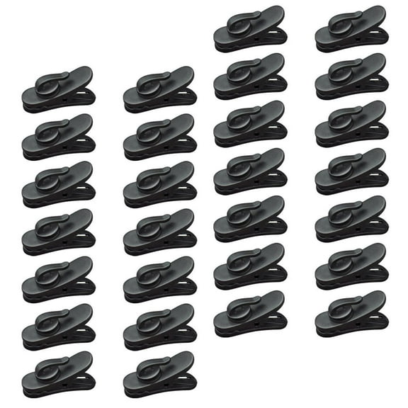 Minkissy Cord Management Headphone Clips Plastic Black 100pcs