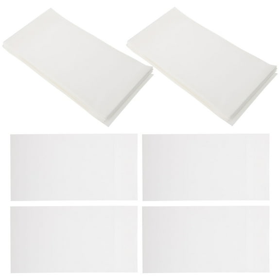 Minkissy 100Pcs White Paper Bags Cookie Candy Food Packaging Simple Design