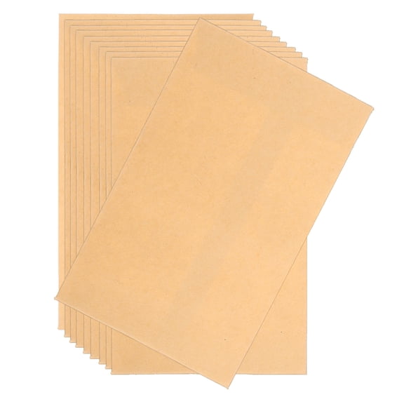 Minkissy 100Pcs Small Khaki Paper Cash Envelopes with Strong Adhesive for Money Organizer and Card Storage