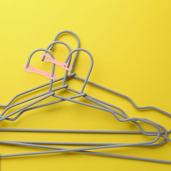 Minkissy 100Pcs Windproof Hanger Clips Pink Silicone Clothes Fixation Tools for Household Users