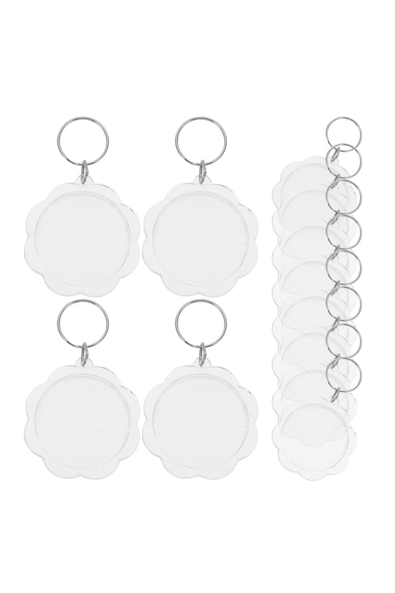 100pcs Acrylic Keychain Picture Frame Memory Display Charms for Decorations and to Friends