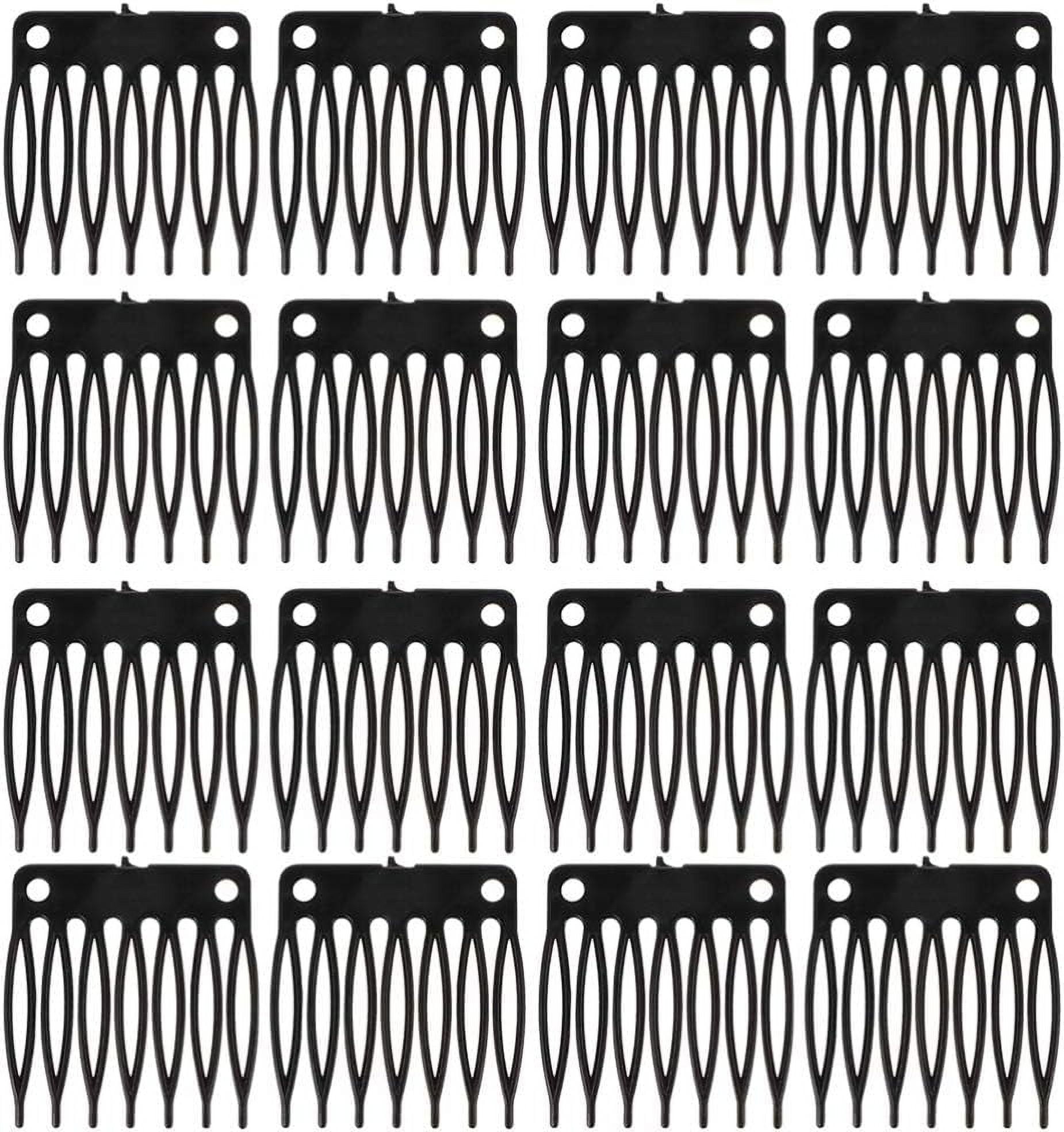Minkissy 100pcs Wig Clips Snap Comb Wig Clips Hair Extension Clips Plastic  Clips for Wig Wig Accessories Clips Black