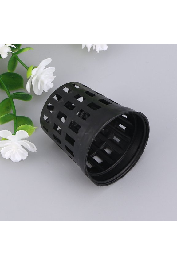 10-Pack Black Plastic Aquarium Planter Basket with Even Drainage for Aquatic Plants
