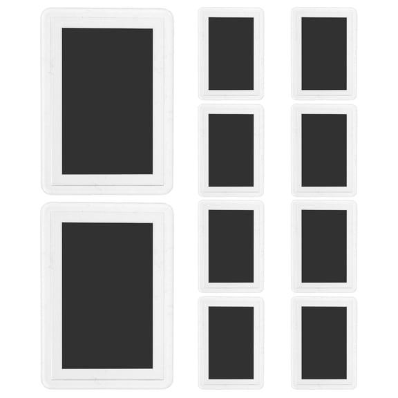 Minkissy 10-Pack Magnetic Photo Frames Rectangular Transparent Design for Kitchen and Home Decor Photo Display