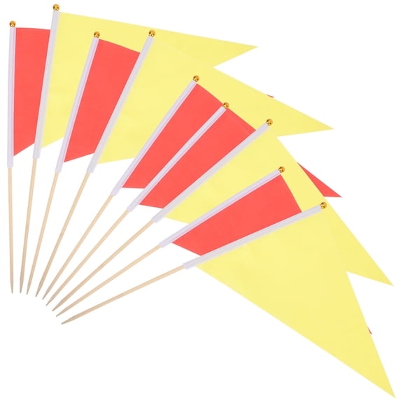 Minkissy 10Pcs Survey Flags with Stable Polyester and Stakes for Lawn