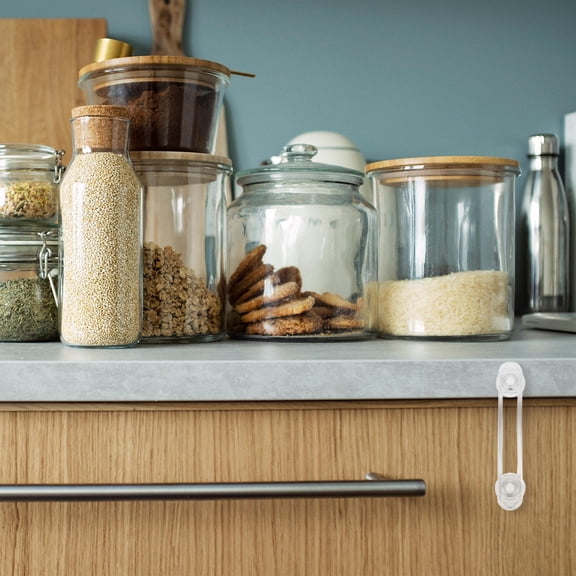 Minkissy 10Pcs Self-Adhesive Drawer Latches for Childproofing Cabinets and Home Safety Use