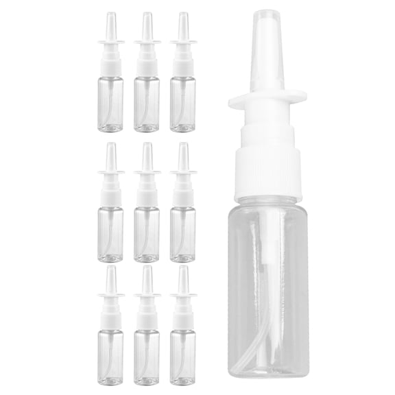 Minkissy 10Pcs Travel Friendly Nose Oil Empty Bottles Transparent Plastic Reusable Spray Containers