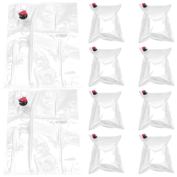 Minkissy 10Pcs Travel Pouches for Liquids Wine Purse Refill Bags Rectangular Silver Certified
