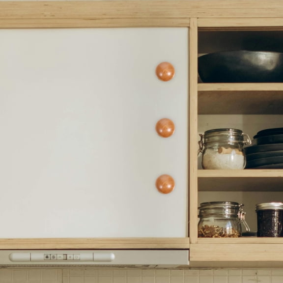 Minkissy 10Pcs Wooden Cabinet Knobs Khaki Color for Outdoor Use Durable Wood Material