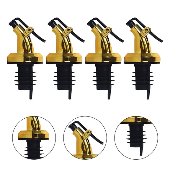 Minkissy 10pcs Easy Pour Oil Spouts Bottle Stoppers for Liquor and Vinegar with Leak Proof Design for Kitchen Use