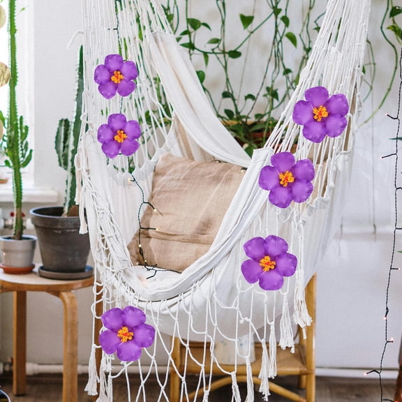 Minkissy 10pcs Hibiscus Flowers Decor for Tropical Crafts, Party Decorations, Wedding, Luau, Events