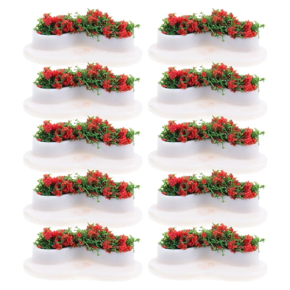 Minkissy 10pcs Miniature Dollhouse Furniture Set with Compact ABS Design for Model Builders Collectors and Kids