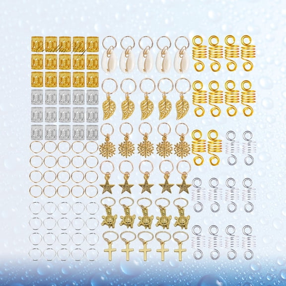 Minkissy Dreadlock Jewelry Hair Cuffs Alloy 120Pcs