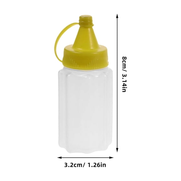 Minkissy 12Pack Mini Sauce Bottles Plastic Assorted Color Ideal for Kitchenware and Outdoor Barbecue