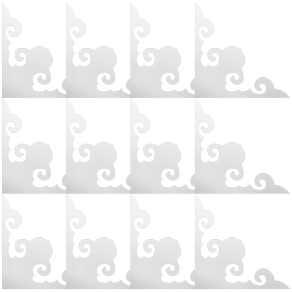 Minkissy 12Pcs Acrylic Cabinet Decals Wall Stickers Home Decor