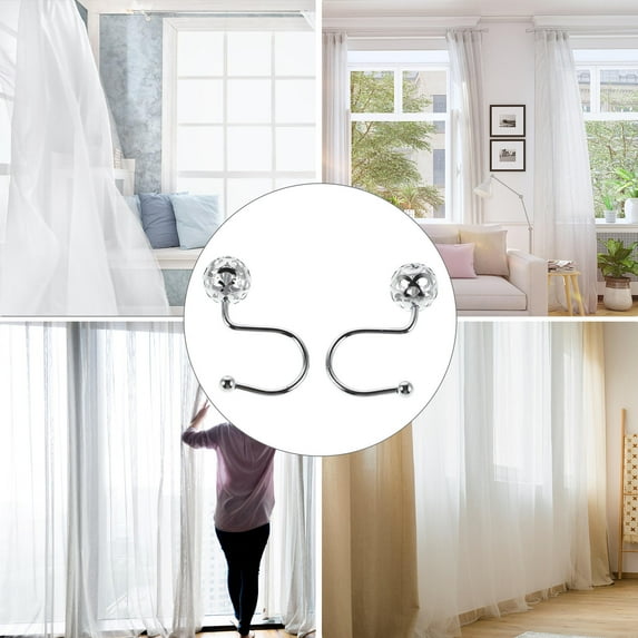 Minkissy 12Pcs Decorative Shower Hooks For Bathroom With Silver Stainless Steel Material