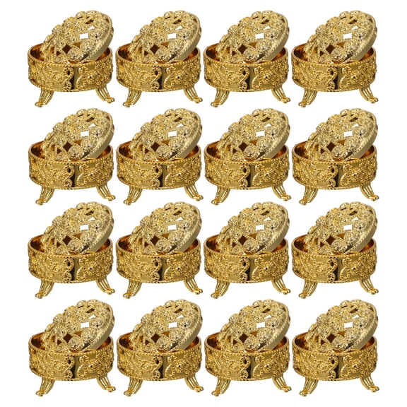 Minkissy 12Pcs Golden PP Treasure Boxes Set for Family and Friends, Boxes for Party Favors and Celebrations