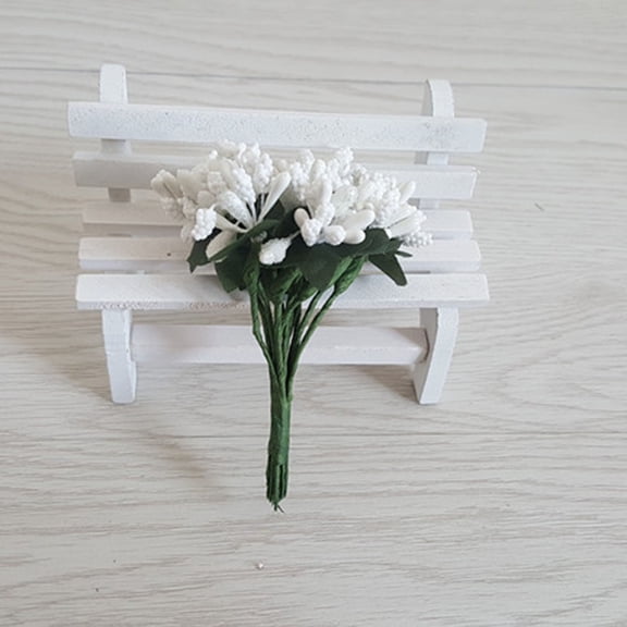 Minkissy 12Pcs White Fake Berries Decorative Fruit for Wedding Office Reception Centerpieces