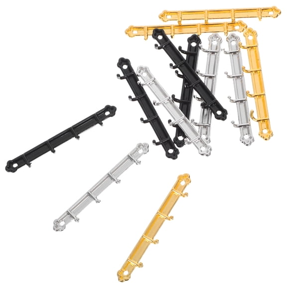 Minkissy 12pcs Finish Dollhouse Decor Hooks with Adhesive Backing for Craft Projects and Home Decoration