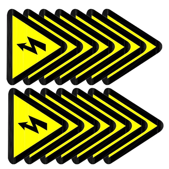 Minkissy 15pcs Reflective Warning Stickers for Electric Hazard Safety, Paper Material for Worker