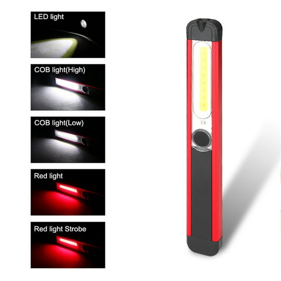 Minkissy 1PC Maintenance Work Light Red Aluminum Alloy Magnetic Inspection Light for Electronic Equipment Maintenance