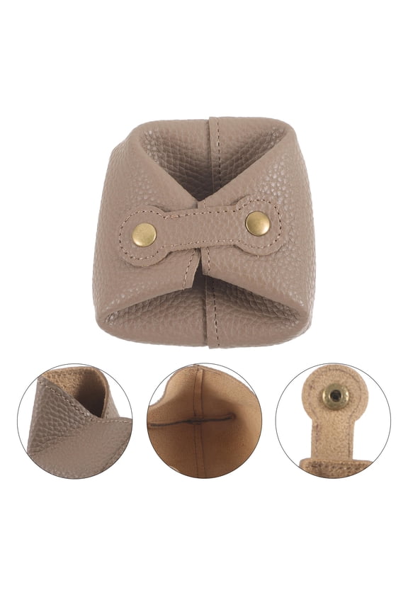 1Pack Brown Lipstick Bag Mini Purses for Makeup and Coins Daily Use 10.5x9.0x4.0in