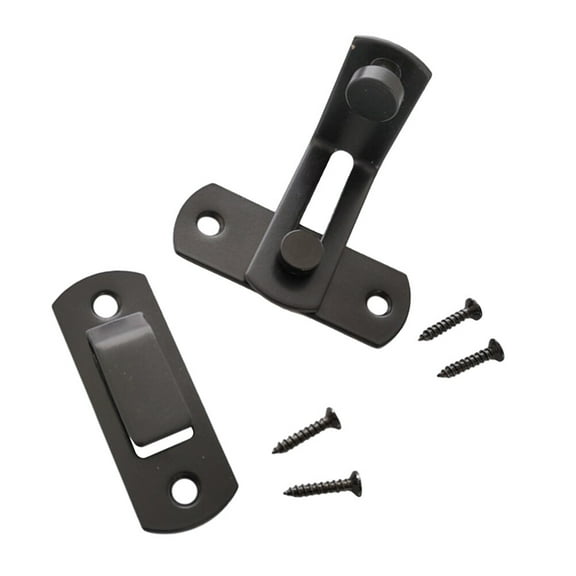 Minkissy 1Pack Durable re Barn Style Door Latch Black Stainless Steel