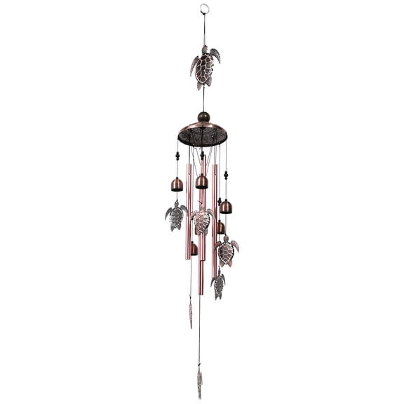 Minkissy Turtle Wind Chime For Outside Vintage Wind Chime Iron Copper Red Homeowners Yard 1Pack