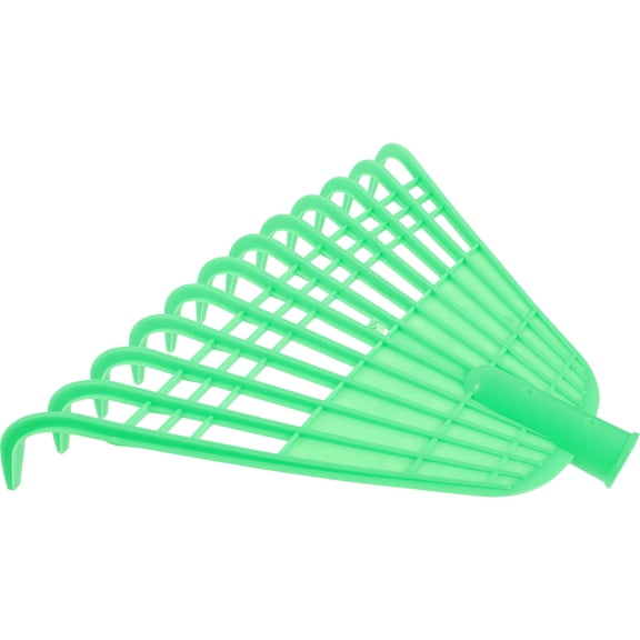 Minkissy Small Garden Rake for Leaf Collection and Yard Cleaning, Lightweight Plastic Hand Rake Tool
