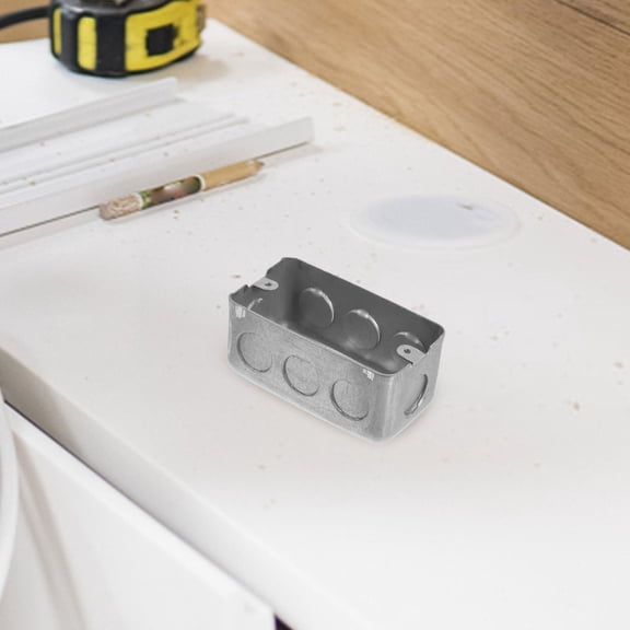 Minkissy Metal Electrical Outlet Box Silver Weatherproof Switch Box for Connecting