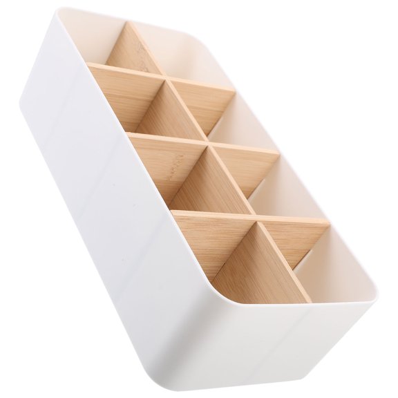 Minkissy Desktop Organizer with Multi-Grid Compartments, PP Material, Ideal Home and Office Storage Solution for Study