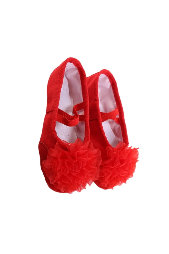 1Pair Dance Shoes with Professional Anti Slip Sole and Durable Elastic Band Design