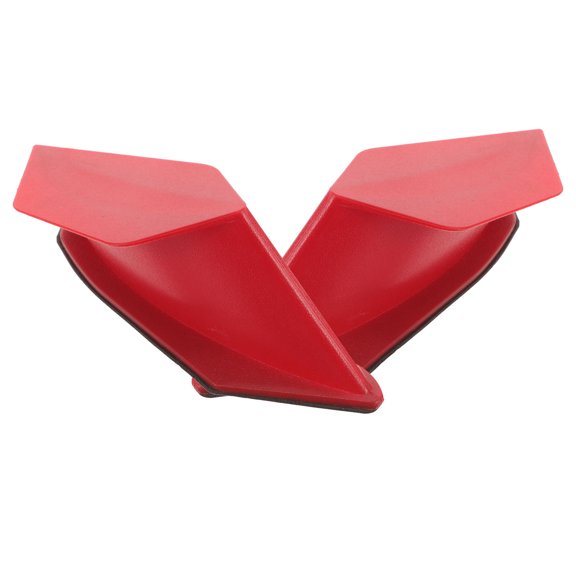 Minkissy 1Pair Red Motorcycle Fairing Plastic Side Spoiler Wing for Wear and Stability