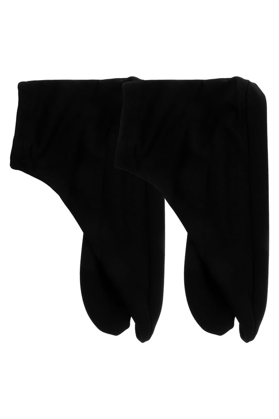 1 Pair Men's Split Toe Socks Breathable Black Ankle Socks Soft Fabric Non-Skid Design