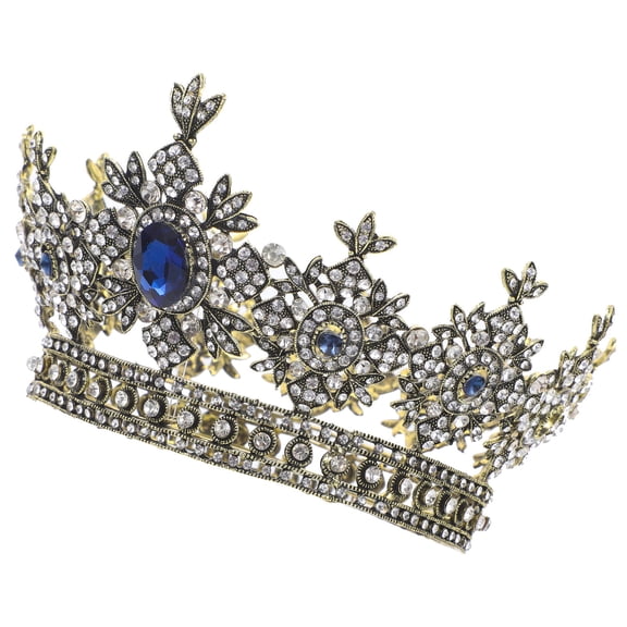 Minkissy 1Pc Retro Style Wedding Crown Made of Durable Rhinestones and Hard Metal