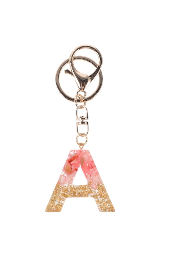 1Pcs Alphabet Bag Pendant In Plastic Resin For Handbag Charm And Key Attachment