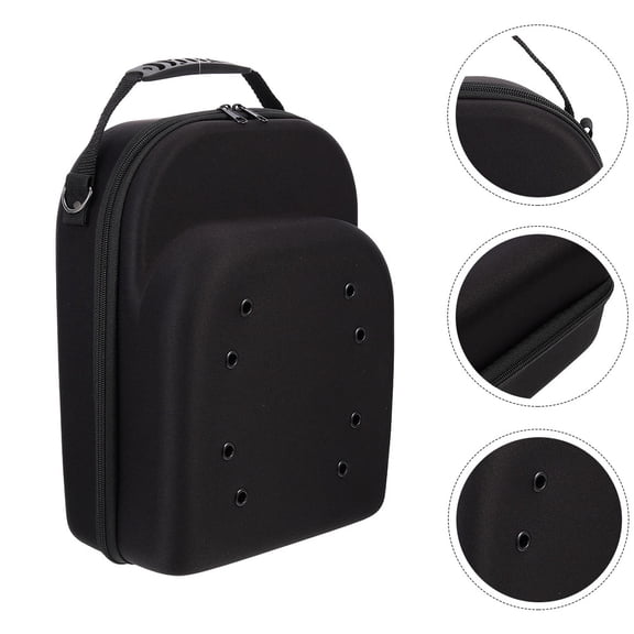 Minkissy Black EVA Travel Case with Design for Baseball Caps and Hats, Protective Hard Shell Storage