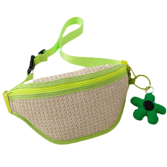 Minkissy 1Pcs Crossbody Wallet Women Woven Straw Zipper Closure Fashionable Shopping