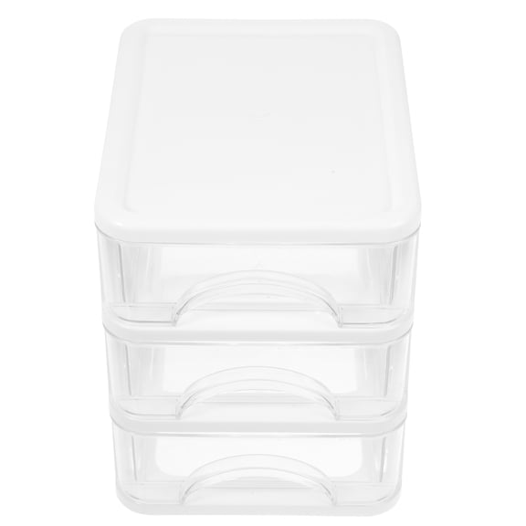 Minkissy White Plastic Desk Organizer Drawer, 1 Piece Storage Container for Office and Home Supplies, Desk Accessories