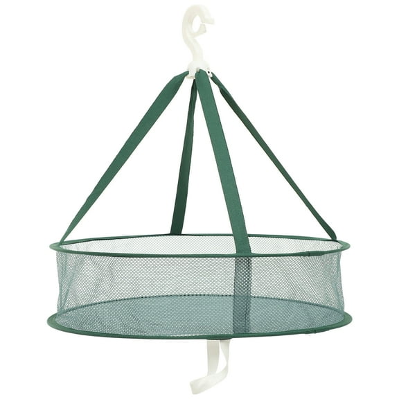 Minkissy 1Pcs Drying Mesh Hanging Drying Net Flat Rectangular Green 45X17.7X4.3In Polyester Steel Wire Clothes