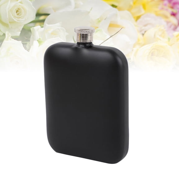 Minkissy 1Pcs Hip Flask for Men and Women 13.5 x 9 x Black Lightweight