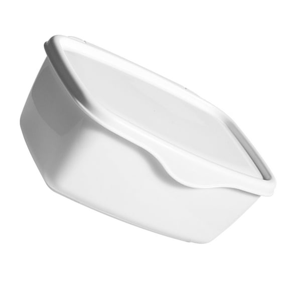 Minkissy 1Pcs Storage Box With Lid For Office Use Modern Style White