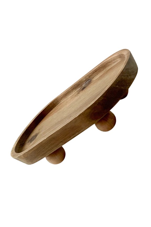 Serving Tray Wooden Light Brown 1Set 7.8X4.6X1.7In