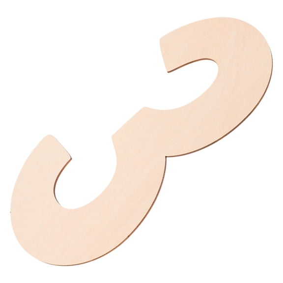Minkissy Wooden Number Sign Pendant Beige, Delicate Design, 11.8x6.5x0.1in, 1 Set Decorative Home