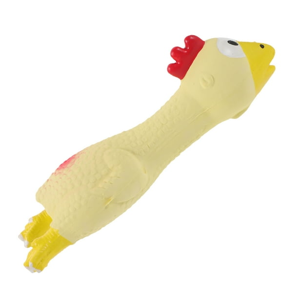 Minkissy 1Set Chicken Squeaky Toy Yellow Chewable for Dog Training Aid