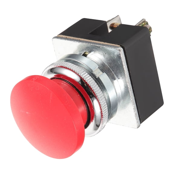 Minkissy 1Set Control Button Switch Metal Flat Head Control Button for Industrial Use